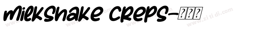 milkshake creps字体转换